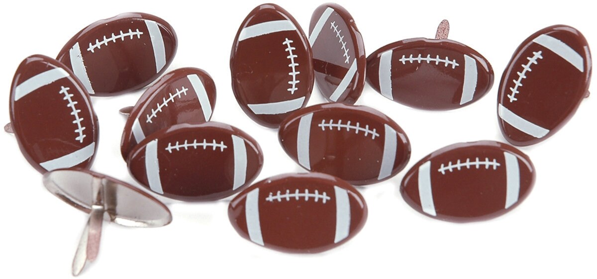 Sports brads paper fasteners football, baseball, soccer, volleyball, softball, basketball