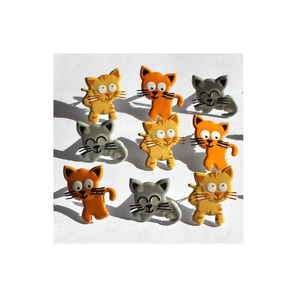 Animal theme brads paper fasteners choose deer, cat, dog, rabbit, sloth, koala, owl, llama, flamingo