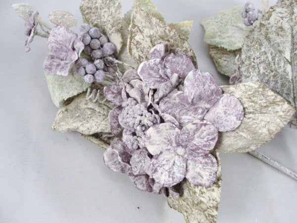 2 Purple Frosted Hydrangea picks - Floral Supplies - Craft Supply House