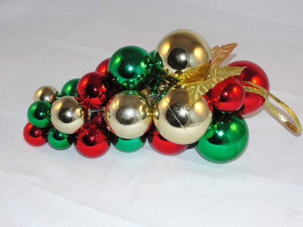 Plastic Christmas Balls floral Wreath Decorations Red Green Gold - General Crafts - Craft Supply House