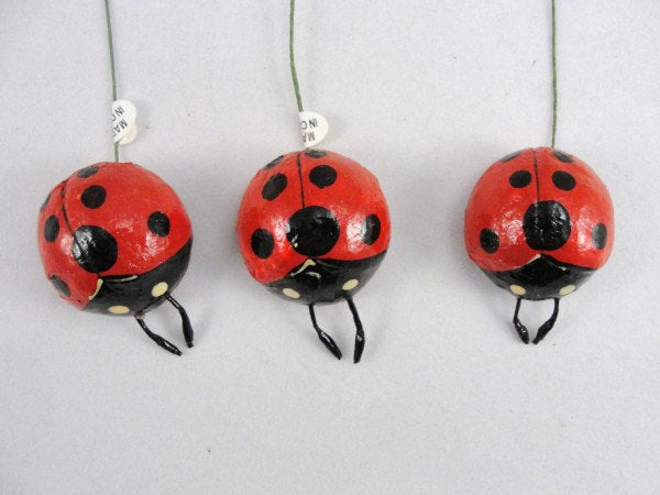 Ladybug 1 1/2" set of 3 floral supplies - Floral Supplies - Craft Supply House