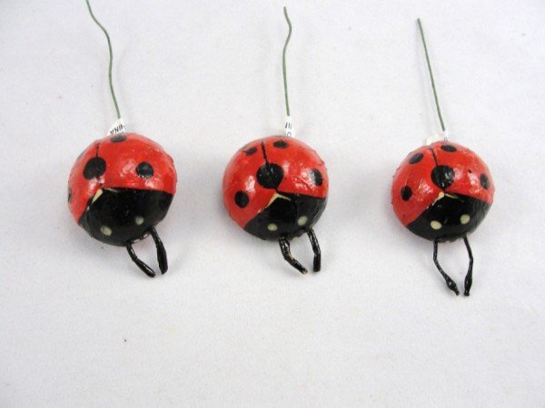 Ladybug 1" set of 3 floral supplies - Floral Supplies - Craft Supply House