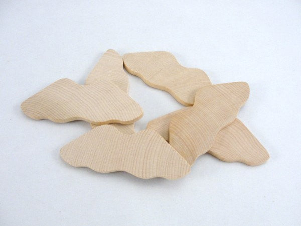 Wooden angel wings set of 6 - Wood parts - Craft Supply House
