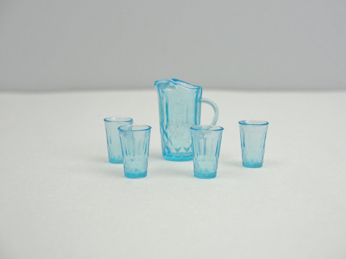 Dollhouse miniature pitcher and glasses choose your color