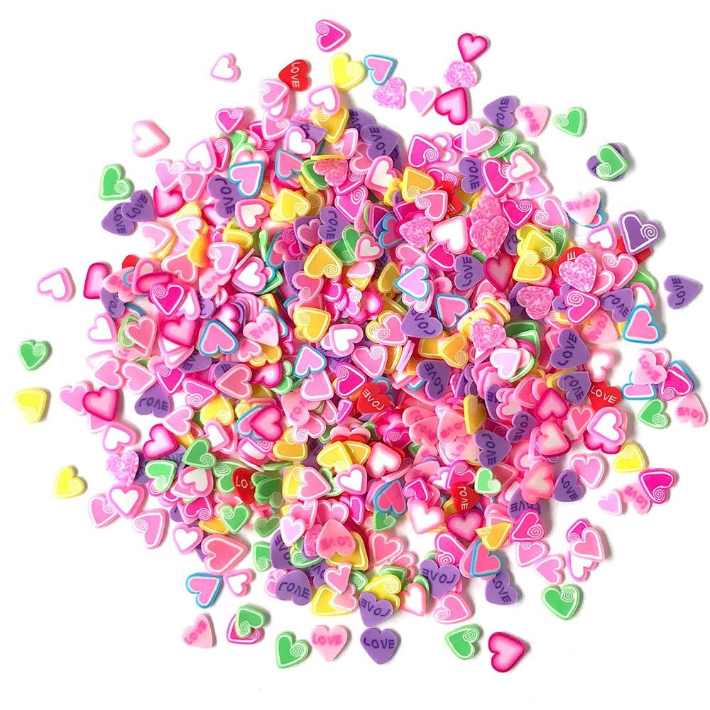 Candy Hearts Sprinkletz polymer clay shaker filler