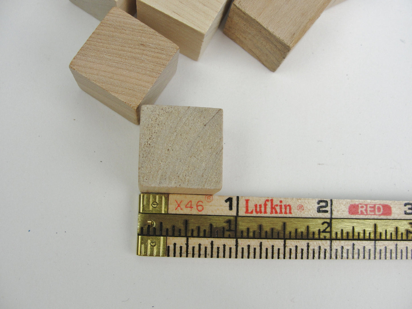 Small wooden cube 3/4" wood block set of 12