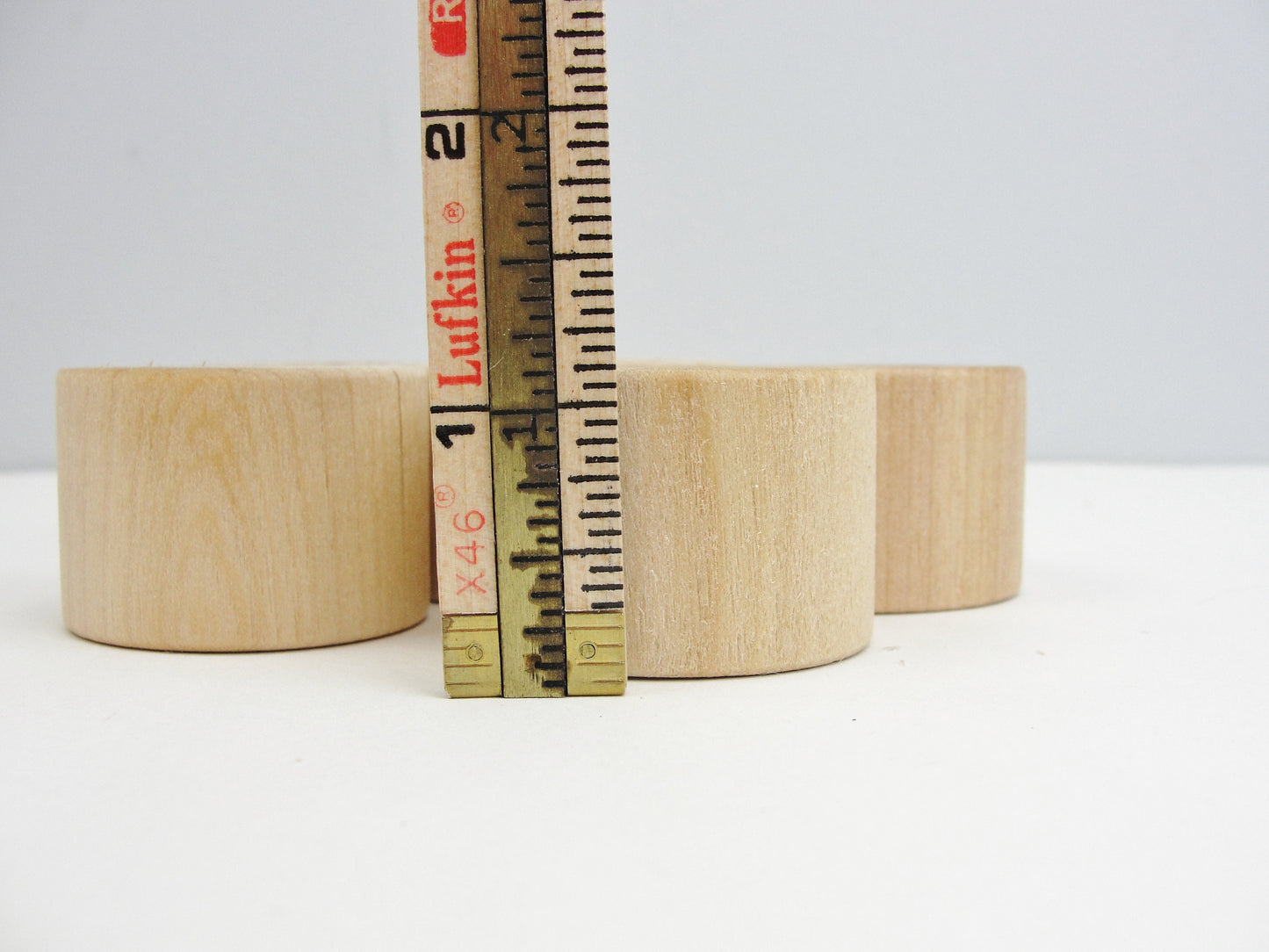 Unfinished wood napkin ring wooden tube set of 6 choose plain or grooved
