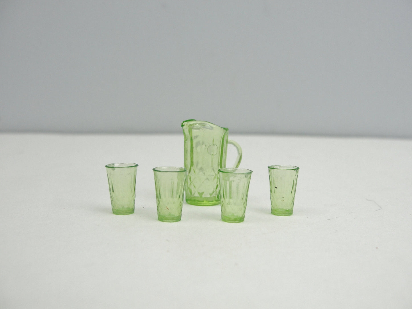 Dollhouse miniature pitcher and glasses choose your color