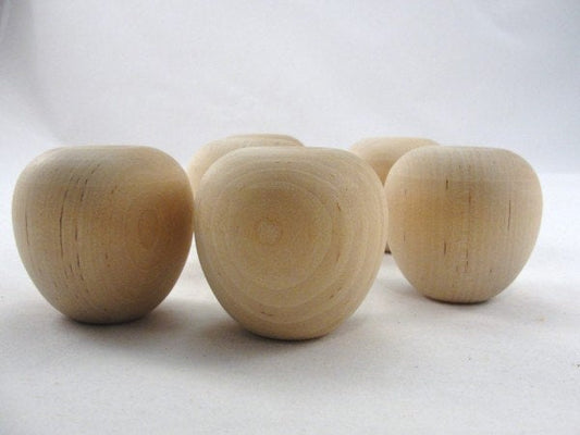 Unfinished wooden apple life size, lifesize apple, large wooden apple, DIY set of 5
