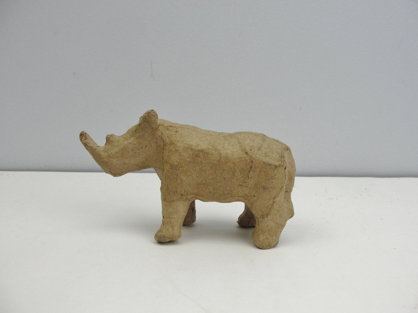 Small paper mache rhinoceros (rhino)