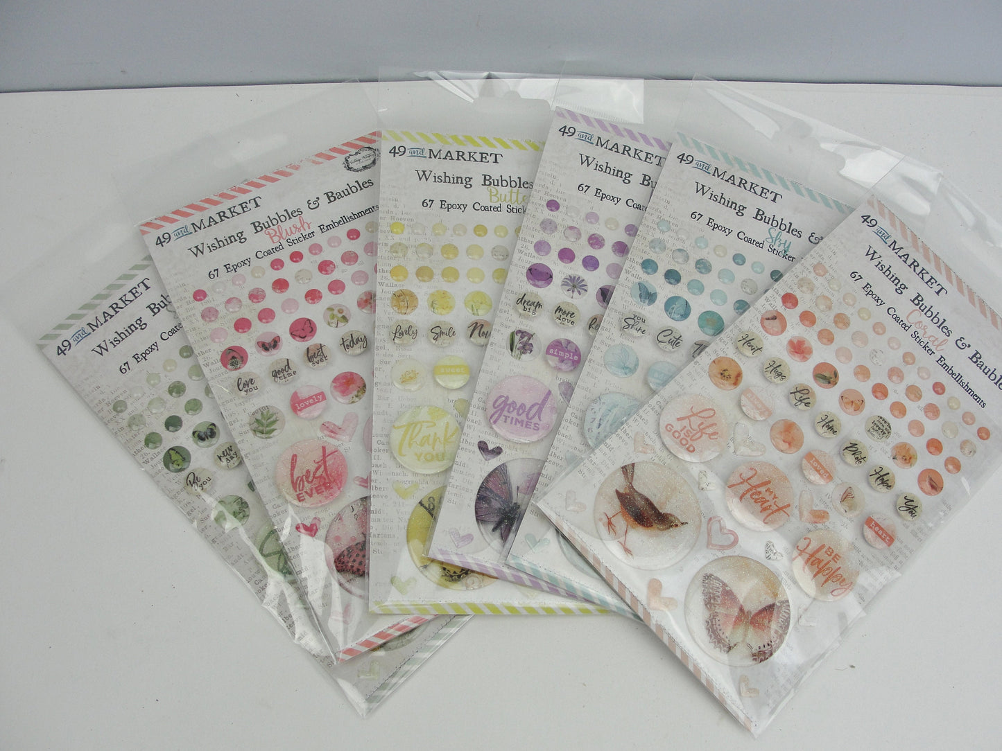 49 and Market Wishing Bubbles scrapbook and journal embellishments choose your color