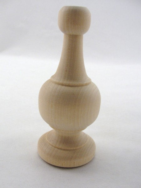 Wooden finial 4 1/2" set of 6 - Wood parts - Craft Supply House