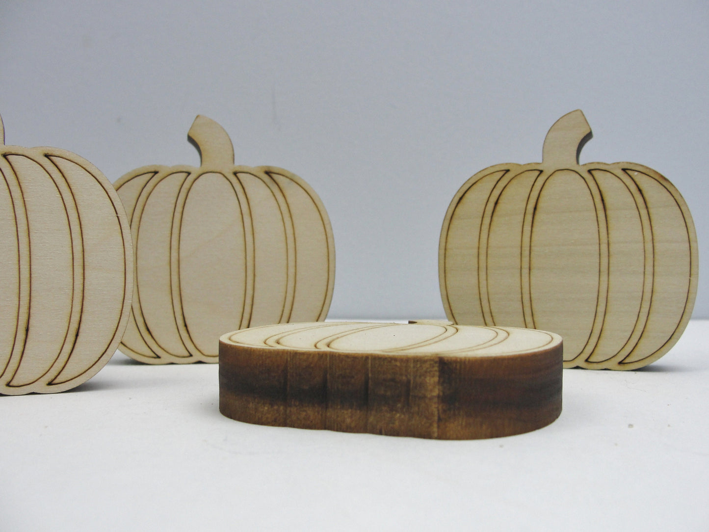 Wooden pumpkin cutout, diy pumpkin, set of 4