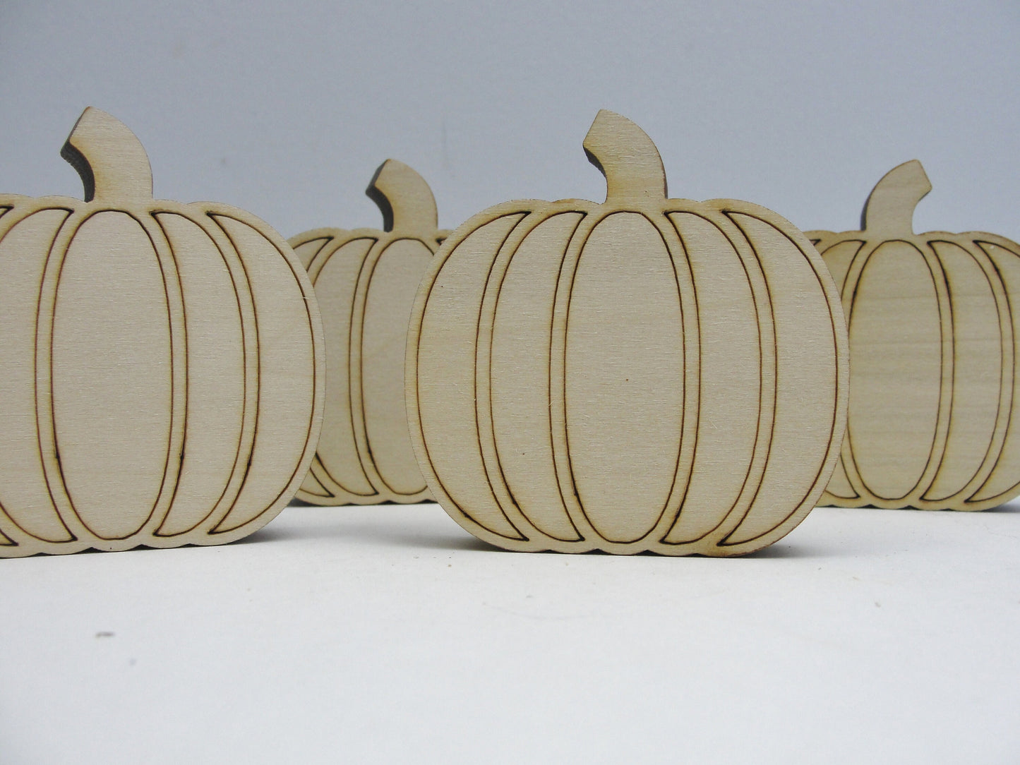 Wooden pumpkin cutout, diy pumpkin, set of 4