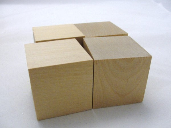 2 inch wooden cube, 2" unfinished wooden block, unfinished wood cube.  Choose your quantity - Wood parts - Craft Supply House
