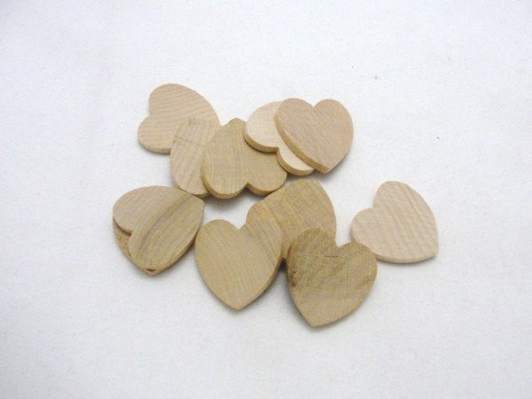 Wooden hearts 1 inch (1") wide, 1/8" thick unfinished - Wood parts - Craft Supply House
