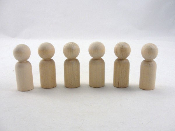 Wooden peg people dad 2 3/8" tall - Wood parts - Craft Supply House