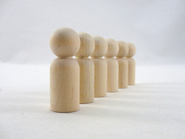 Wooden peg people dad 2 3/8" tall - Wood parts - Craft Supply House