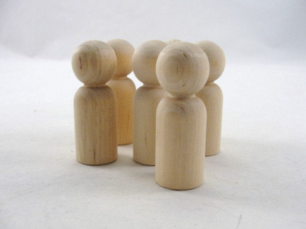 Wooden peg people dad 2 3/8" tall - Wood parts - Craft Supply House