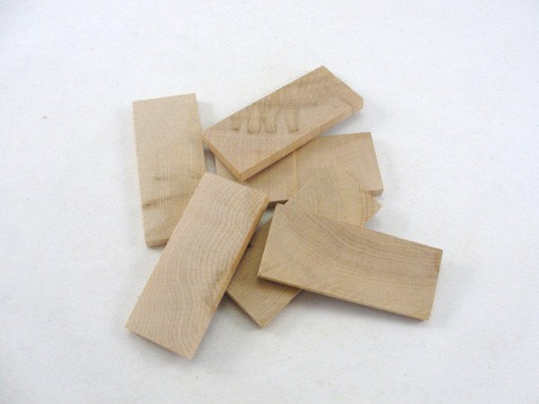Wooden rectangle 3" x 1.25" unfinished DIY set of 6 - Wood parts - Craft Supply House