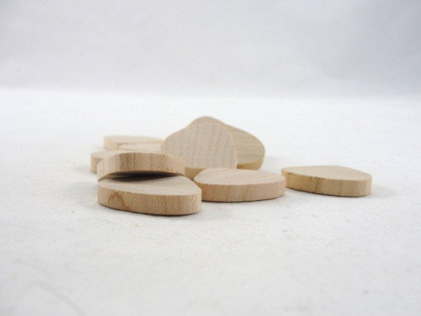 Wooden tear drop unfinished diy set of 12 - Wood parts - Craft Supply House