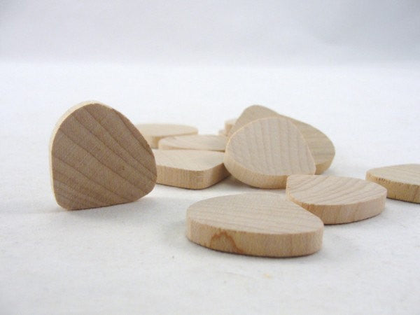 Wooden tear drop unfinished diy set of 12 - Wood parts - Craft Supply House