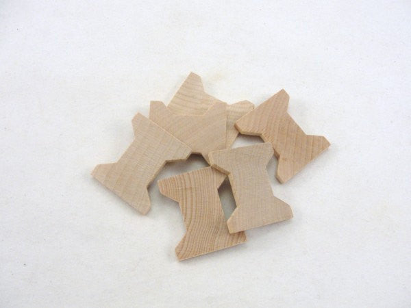 Wooden spool cutout set of 6 - Wood parts - Craft Supply House