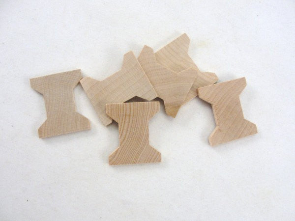 Wooden spool cutout set of 6 - Wood parts - Craft Supply House