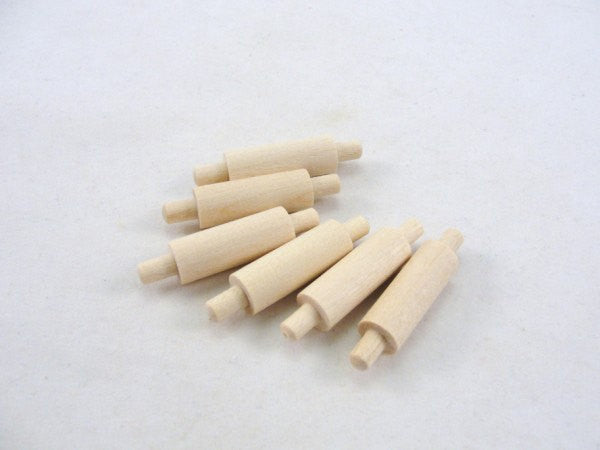 Miniature rolling pin set of 6 - Wood parts - Craft Supply House