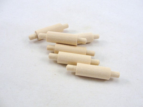 Miniature rolling pin set of 6 - Wood parts - Craft Supply House