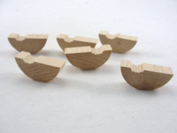 Chunky wood Watermelon 1 3/4" inch long 1/2" thick set of 6 - Wood parts - Craft Supply House