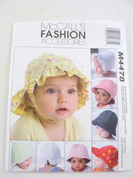 Infant toddler hat pattern McCalls 4478 - Patterns - Craft Supply House