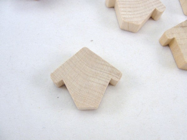 Miniature wooden birdhouse Chickadee house 3/8" thick set of 6 - Wood parts - Craft Supply House