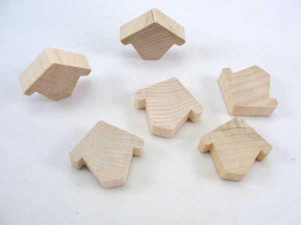 Miniature wooden birdhouse Chickadee house 3/8" thick set of 6 - Wood parts - Craft Supply House