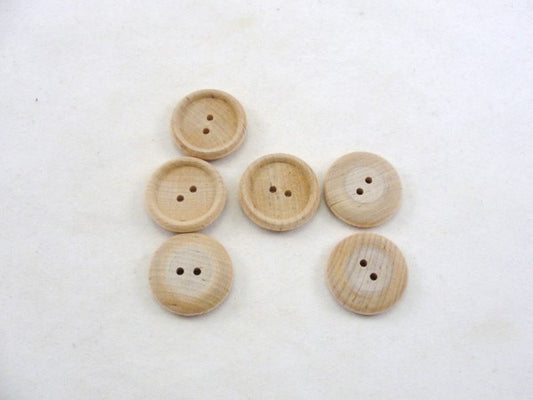 Wooden button 1" unfinished - Wood parts - Craft Supply House