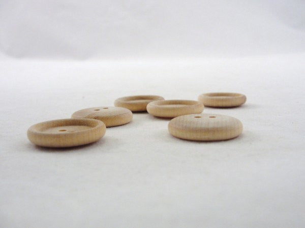 7/8" wooden buttons unfinished - Wood parts - Craft Supply House