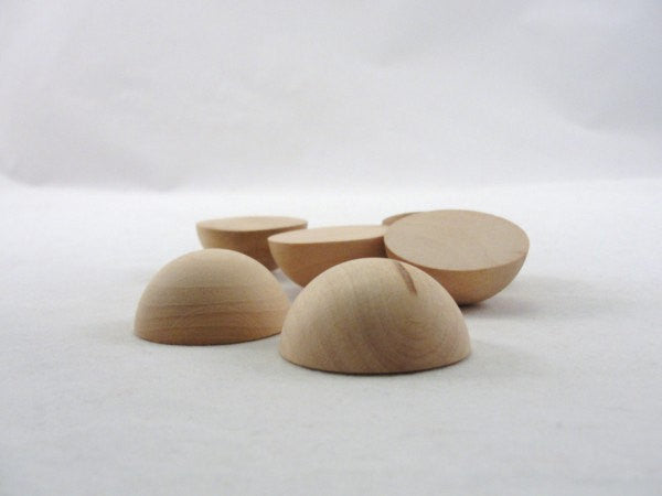Split wooden ball 1 1/2" (1.5") set of 6 - Wood parts - Craft Supply House