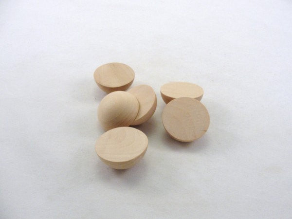 Split wooden ball 1 1/2" (1.5") set of 6 - Wood parts - Craft Supply House