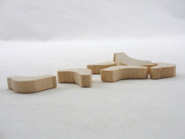 Miniature bird wood 1 1/4" x 1/4" unfinished diy set of 6 - Wood parts - Craft Supply House