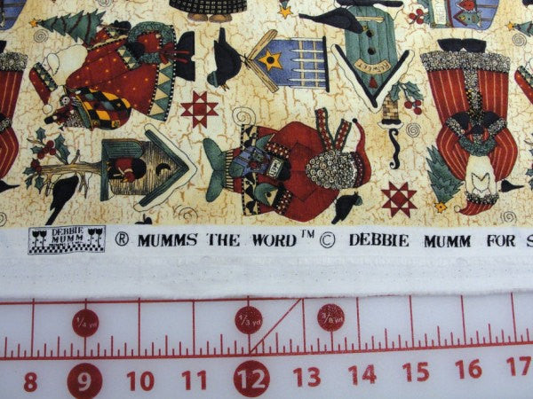 Debbie Mumm Santa and Birdhouse fabric yardage - Fabric - Craft Supply House