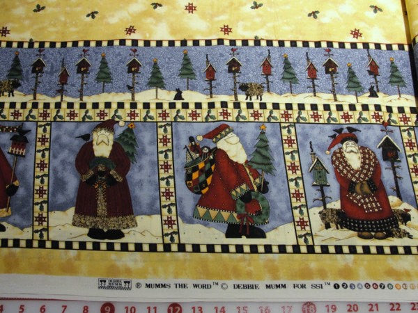 Debbie Mumm Santa border print fabric yardage - Fabric - Craft Supply House