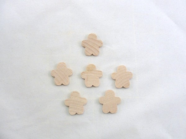 Gingerbread Boy Man wood unfinished DIY set of 6 medium of 3 sizes - Wood parts - Craft Supply House