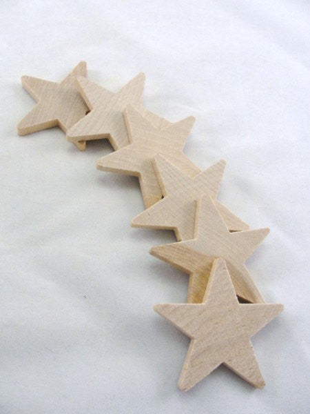 Traditional wooden stars 2 1/4 inch (2.25") - Wood parts - Craft Supply House