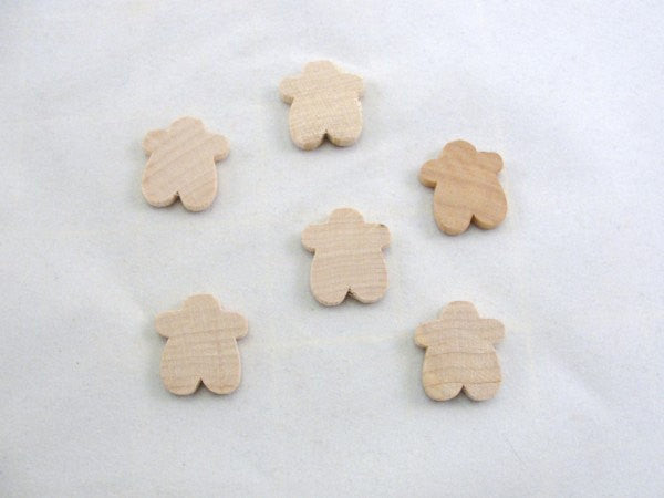 Gingerbread Boy Man wood unfinished DIY set of 6 smallest of 3 sizes - Wood parts - Craft Supply House