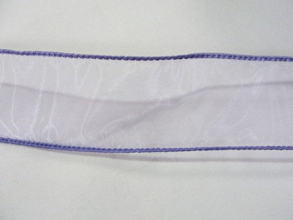 Wire Edge Floral Ribbon Sheer lavender 1.5 inches wide - Floral Supplies - Craft Supply House