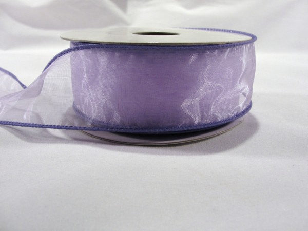 Wire Edge Floral Ribbon Sheer lavender 1.5 inches wide - Floral Supplies - Craft Supply House