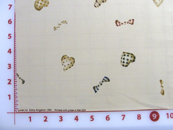 Tossed heart Daisy Kingdom folkart yardage - Fabric - Craft Supply House