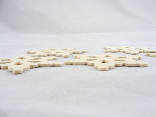 Wooden snowflake unfinished DIY 3 1/2" set of 5 - Wood parts - Craft Supply House