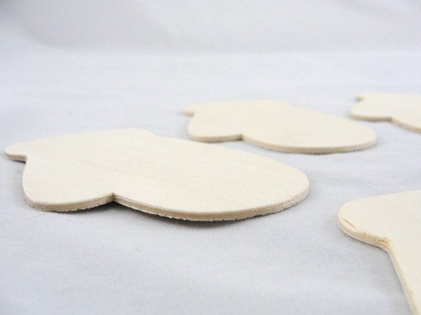 Wooden mitten cutout set of 5 - Wood parts - Craft Supply House