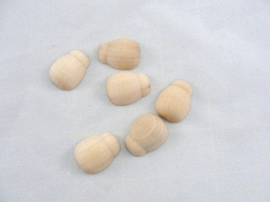 Wooden ladybug choose between unfinished or painted red 1" long set of 6